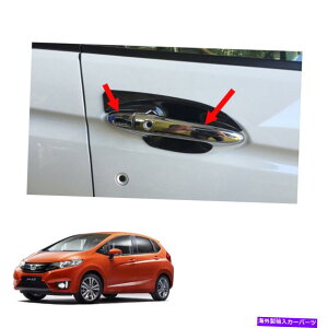 �N���[���J�o�[ �h�A�n���h���J�o�[Chrome Trim LH RH for Honda Jazz Fit Gk5 Top 2014 15 2016 17 Door Handle Cover Chrome Trim LH RH For Honda Jazz Fit GK5 Top 2014 15 2016 17�y���s�A���i�z