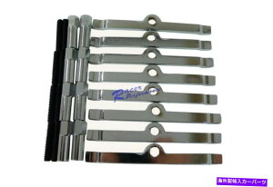 �N���[���J�o�[ �N�����o���u�J�o�[�w�b�N�X�i�b�g�z�[���h�_�E���L�b�g+�X�v���b�_�[�o�[1/4 -20�V�{���[�t�H�[�h���[�p�[ Chrome Valve Cover Hex Nut Hold Down Kit+Spreader Bars 1/4-20 Chevy Ford Mopar�y���s