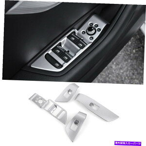 N[Jo[ AEfBA4 B9 17-20 4PCNhAA[XgEBhEtg{^t[Jo[gp For Audi A4 B9 17-20 4PC Chrome Door Armrest Window Lift Button Frame Cover Trim