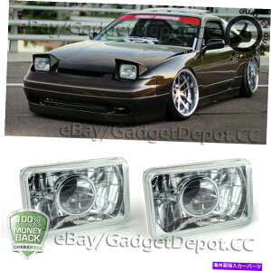 N[Jo[ 2 4x6vWFN^[wbhCgjo[TNXNGAH4_ChEv 2 4X6 Projector Headlights Universal Chrome Square H4 Diamond Left & Right Lamps