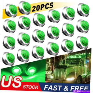 N[Jo[ 20X 3/4 "STAILNESS TRUCK TRAILER GREEN LED SIDE MARKER LIGHT BASE US US US US 20X 3/4" Stailness Truck Trailer Green LED Side Marker Light Base Waterproof US
