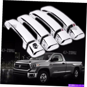N[Jo[ 07-13̃g^chN[vX`bNNhAnhJo[pXL[z[Ȃ For 07-13 Toyota Tundra Crew Plastic Chrome Door Handle Covers No Pass Keyhole