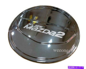 N[Jo[ Mazda2 Mazda 2 5DR 2015-2018̃NRLbvhAJo[g̎gp CHROME FUEL CAP DOOR COVER TRIM USE FOR MAZDA2 MAZDA 2 5DR 2015 - 2018