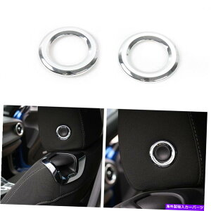 �N���[���J�o�[ �J�[�w�b�h���X�g�����X�C�b�`�{�^�������O�����O�g�����V�{���[�J�}��17+�N���� Car Headrest Adjust Switch Button Ring Trim Cover For Chevrolet Camaro 17+Chrome