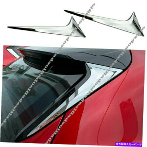 �N���[���J�o�[ �}�c�_CX-30 2020-22�N�������A�X�|�C���[�E�B���O�T�C�h�x�x�����J�o�[�g�����p For Mazda CX-30 2020-22 Chrome Rear Spoiler Wing Side Beveled Window Cover Trim