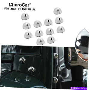 �N���[���J�o�[ ��A�s���[�X�N�����[�ی�J�o�[�g���������W�[�v�����O���[JK 07-17�p�N���� Car A-Pillar Screw Protection Cover Trim Decor Chrome For Jeep Wrangler JK 07-17
