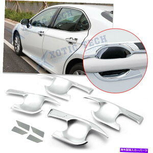 N[Jo[ g^J2018-22̃GNXeANhAnh{EJo[gANZT[ Exterior Chrome Door Handle Bowl Cover Trim Accessories For Toyota Camry 2018-22