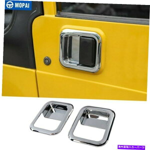 N[Jo[ 2xGNXeAhAnh{Et[Jo[W[vO[TJ 1997-06̃g 2x Exterior Door Handle Bowl Frame Decor Cover Trim For Jeep Wrangler TJ 1997-06
