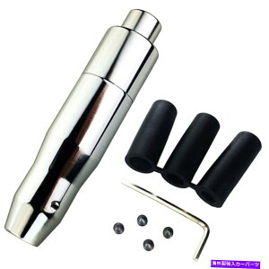 N[Jo[ J[MAXeBbNVtgmuVt^[o[Jo[{^A~jEVo[ Car Gear Stick Shift Knobs Shifter Lever Cover Button Automatic Aluminum Silver