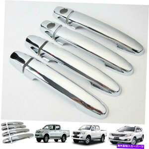 N[Jo[ g^nhJo[4hANnhJo[ 4 Door Chrome Handle Cover For Toyota Hilux Vigo Sr5 Mk6 Mk7 Pickup 05-15