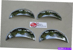 �N���[���J�o�[ 5 �J�X�^��4�w�b�h���C�g�w�b�h�����v�N�����n�[�t���[���V�[���h�g�����J�o�[�z�b�g���b�g���b�h 5 Custom 4 Headlight Headlamp Chrome Half Moon Shield Trim Covers Hot Rat Rod