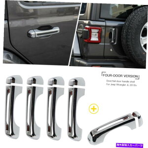 N[Jo[ tBbgW[vO[2018 JLe[Q[g + 4hAnhJo[gANZT[ Fit Jeep Wrangler 2018 JL Tailgate + 4 Door Handle Cover Trim Decor Accessories