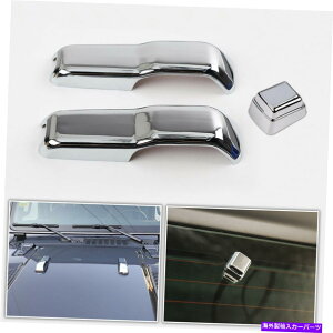 �N���[���J�o�[ 3*�G���W���t�[�h+���A���C�p�[�m�Y���J�o�[�W�[�v�����O���[JL 2018-2020�N���� 3*Engine Hood+Rear wiper nozzle Cover Trim for Jeep Wrangler JL 2018-2020 Chrome�y���s�A���i�z