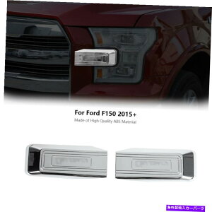 N[Jo[ Ford F150ANZT[̃Ntgop[wbhCgOJo[g Chrome Front Bumper Headlight Grille Decor Cover Trim For Ford F150 Accessories