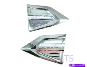 �N���[���J�o�[ �g���^�n�C���b�N�X�����H4dr M70 M80 2015 2018�̃N�����T�C�h�x���g�t�F���_�[�h�A�J�o�[ Chrome Side Vent Fender Door Cover For Toyota Hilux Revo 4dr M70 M80 2015 2018�y���s�A���i�z