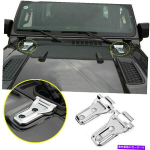 N[Jo[ 4PCSNABSt[hGWqWJo[g2020-2022W[vOfBG[^[JT 4PCS Chrome ABS Hood Engine Hinge Cover Trim Fit For 2020-2022 Jeep Gladiator JT