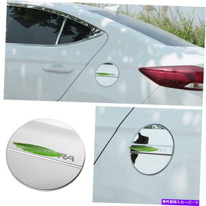 N[Jo[ Chrome SteelR^NLbvICKXJo[gq_CELANTRA 2016-2020p1PCS Chrome Steel Fuel Tank Cap Oil Gas Cover Trim 1PCS For Hyundai Elantra 2016-2020