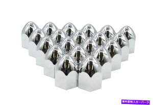 クロームカバー クロムラグナットは、20の1.5 "パックで弾丸スタイルのプラスチックプッシュをカバーしています Chrome Lug Nut Covers Bullet Style Plastic Push On 1.5" Pack of 20