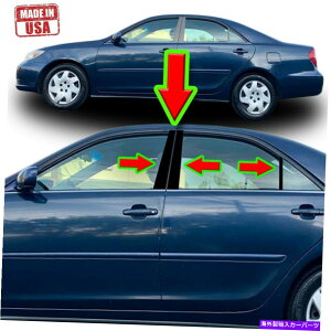 hAs[ g^J̃ubNs[g02-06 6pcZbghAJo[sAm|Xg Black Pillar Trim for Toyota Camry 02-06 6pc Set Door Cover Piano Post