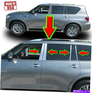 hAs[ CtBjeB̃NgQX56/QX80 11-20 8PCZbghAJo[|Xg Chrome Pillar Trim for Infiniti QX56/QX80 11-20 8pc Set Door Cover Post