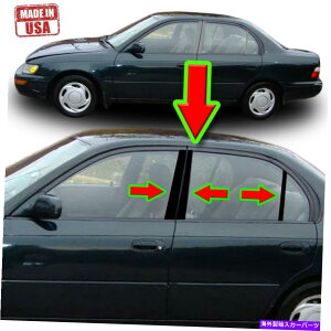 hAs[ g^J[̍g93-97 6pcZbghAJo[sAm|Xg Black Pillar Trim for Toyota Corolla 93-97 6pc Set Door Cover Piano Post