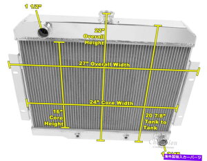 Radiator 1968-1985 Jeep CJ5 CJ6 CJ7 3 Row Core Champion RS RadiatoriChevy V8 Enginej 1968-1985 Jeep CJ5 CJ6 CJ7 3 Row Core Champion RS Radiator (Chevy V8 Engine)