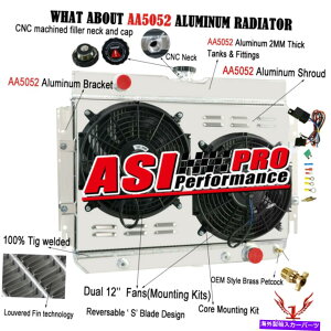 Radiator 3��̃A���~�j�E�����W�G�[�^�[�ƃt�@���V�����E�h�V�{���[�C���p���x���G�A�r�X�P�C��L6 V8 63-68 3 Row Aluminum Radiator&Fan Shroud For Chevy Impala Bel Air Biscayne l6 V8 63-68�y���s�A���i�z
