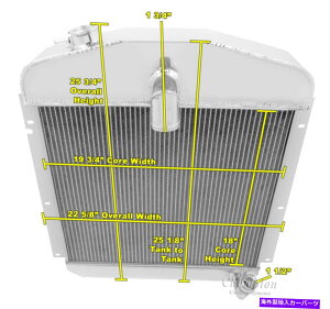 Radiator 1947 1948 1949v}XN[y3G[X`sIWG[^[ 3 Row Ace Champion Radiator for 1947 1948 1949 Plymouth Coupe