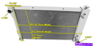 Radiator 1967-1972�V�{���[C/K�V���[�Y26 �R�A3���E�C�[�O���`�����s�I�����W�G�[�^�[ 1967 - 1972 Chevrolet C/K Series 26 Core 3 Row Eagle Champion Radiator�y���s�A���i�z