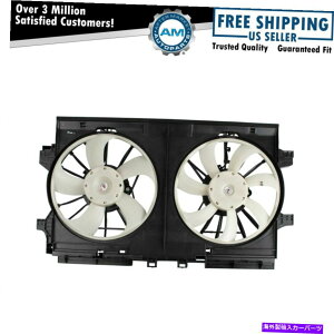Radiator fAWG[^[ƃRfT[pt@AZuXoCvbT Dual Radiator & Condenser Cooling Fan Assembly for Subaru Impreza