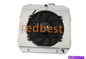 Radiator 1955 1956 1957�V�{���[�x���G�A�x���Av8 3��A���~�j�E�����W�G�[�^�[ +�V�����E�h +�t�@�� Fits 1955 1956 1957 CHEVY BEL AIR BELAIR V8 3 Rows Aluminum Radiator+Shroud +Fan�y���s�A���i�z