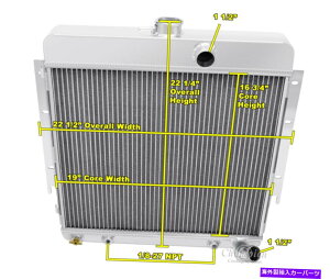 Radiator 1964Ñv}XoN[_L6GW̃`sI3A~jEWG[^[ Champion 3 Row Aluminum Radiator for 1964 Plymouth Barracuda L6 Engine