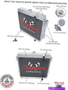 Radiator 1970 1971 1972�_�b�W�`�������W���[L6�G���W����3�񊄈��`�����s�I�����W�G�[�^�[ 3 Row Discount Champion Radiator for 1970 1971 1972 Dodge Challenger L6 Engine�y���s�A���i�z