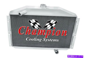 Radiator 1955N3񃌁[VO`sIWG[^[StudebakerВV8GWCC5355 3 Row Racing Champion Radiator for 1955 Studebaker President V8 Engine #CC5355