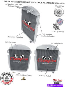 Radiator 3��̍��x�ȃ`�����s�I�����W�G�[�^�[1939�V�{���[VA V8�ϊ���CC3940CH 3 Row Advanced Champion Radiator for 1939 Chevrolet VA V8 Conversion #CC3940CH�y���s�A���i�z