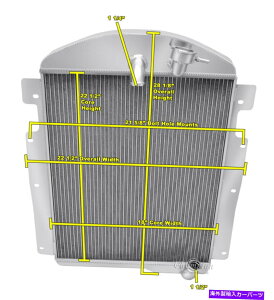Radiator 1937 1938�V�{���[�}�X�^�[�g���b�NL6�G���W����3��̃N�[���`�����s�I�����W�G�[�^�[ 3 Row Kool Champion Radiator for 1937 1938 Chevrolet Master Truck L6 Engine�y���s�A���i�z