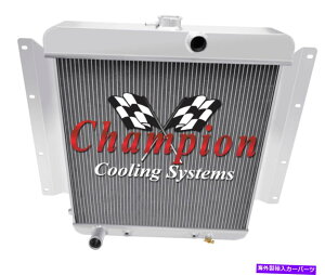 Radiator 3��̃E�G�X�^���`�����s�I�����W�G�[�^�[1968 1969�_�b�WD100�s�b�N�A�b�vV8�G���W�� 3 Row Western Champion Radiator for 1968 1969 Dodge D100 Pickup V8 Engine�y���s�A���i�z