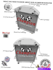 Radiator 1917�N��3��̍��x�ȃ`�����s�I�����W�G�[�^�[ - 1927�N�t�H�[�h���f��T�t�H�[�h�\�� 3 Row Advanced Champion Radiator for 1917 - 1927 Ford Model T Ford Configuration�y���s�A���i�z