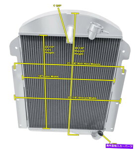 Radiator 1940�N��3��̍��x�ȃ`�����s�I�����W�G�[�^�[�V�{���[WA L6�G���W����CC3940-6 3 Row Advanced Champion Radiator for 1940 Chevrolet WA L6 Engine #CC3940-6�y���s�A���i�z