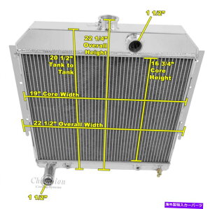 Radiator 2�s1 "�`���[�u�����X�^�[�`�����s�I�����W�G�[�^�[1964�N�̃v���}�X�o���N�[�_V8�G���W�� 2 Row 1" Tubes Monster Champion Radiator for 1964 Plymouth Barracuda V8 Engine