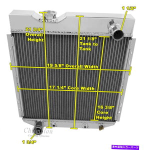 Radiator 1965 1966 Ford Mustang 5.0�ϊ��`�����s�I��3��A���~�j�E�����W�G�[�^�[CC251 1965 1966 Ford Mustang 5.0 Conversion Champion 3 Row Aluminum Radiator CC251�y���s�A���i�z