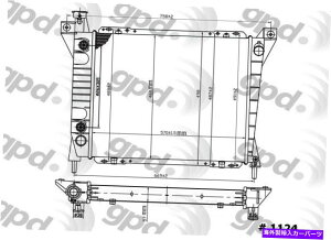 Radiator WG[^[O[o1124C90-97 Ford AerostarɓK܂ Radiator Global 1124C fits 90-97 Ford Aerostar