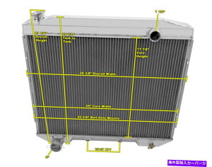 Radiator 1957 1958 1959�t�H�[�h�����`�F��V8�`�����s�I����p3��A���~�j�E�����W�G�[�^�[CC5759 1957 1958 1959 Ford Ranchero V8 Champion Cooling 3 Row Aluminum Radiator CC5759�y���s�A���i�z