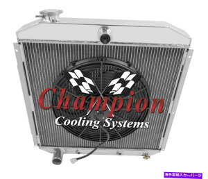 Radiator 2�s1 KR�`�����s�I�����W�G�[�^�[W/ 16�t�@��1953-1956 Ford Truck V6�AV8 Eng 2 Row 1 KR Champion Radiator W/ 16 Fan for 1953 - 1956 Ford Truck V6, V8 Eng�y���s�A���i�z