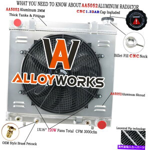 Radiator 05-10�_�b�W�_�R�^/�O�H���C�_�[V6 3.7 V8 4.7��4��̃��W�G�[�^�[�V�����E�h�t�@�� 4 Row Radiator Shroud Fan For 05-10 Dodge Dakota/Mitsubishi Raider V6 3.7 V8 4.7