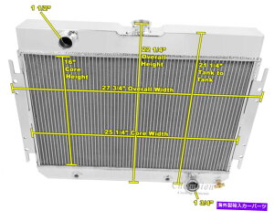 Radiator 1963-1968V{[xGAWG[^[A`sI|bVA~jE3񃉃WG[^[ 1963-1968 Chevy Bel Air Radiator, Champion Polished Aluminum 3 Row Radiator