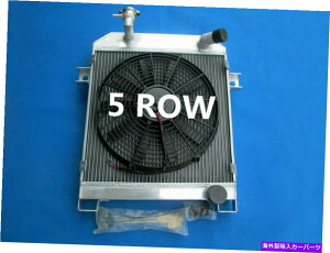 Radiator 5��A���~�j�E�����W�G�[�^�[ +�W���K�[MK1/MK2 MK I/MKII S-TYPE SALOON MT 55-67�̃t�@�� 5 Row Aluminum Radiator +FAN For JAGUAR MK1/MK2 MK I/MKII S-TYPE SALOON MT 55-67�y���s�A���i�z