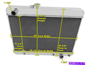 Radiator 1966 1967|eBAbN}AeyXgAGTO 3RATu[WG[^[CC1680 1966 1967 Pontiac LeMans, Tempest, GTO 3 Row Core SubZero Radiator CC1680