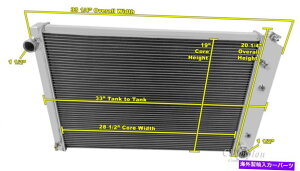 Radiator 1981 82 83 84 Chevy Blazer 19 �w�̍����R�A�`�����s�I��3��A���~�j�E�����W�G�[�^�[CC716 1981 82 83 84 Chevy Blazer 19 Tall Core Champion 3 Row Aluminum Radiator CC716�y���s�A���i�z
