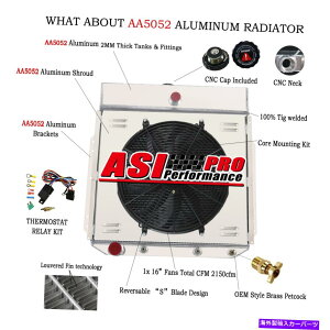 Radiator FIT 1953-1956 FORD F-100 F-2550 F-350�g���b�NV8 3ROW�A���~�j�E�����W�G�[�^�[���V�����E�h�t�@�� Fit 1953-1956 Ford F-100 F-250 F-350 Truck V8 3Row Aluminum Radiator&Shroud Fan�y���s�A���i�z